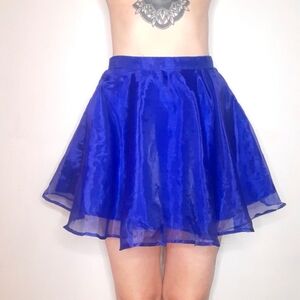 H&M Divided Royal Purple Organza Circle Skirt.